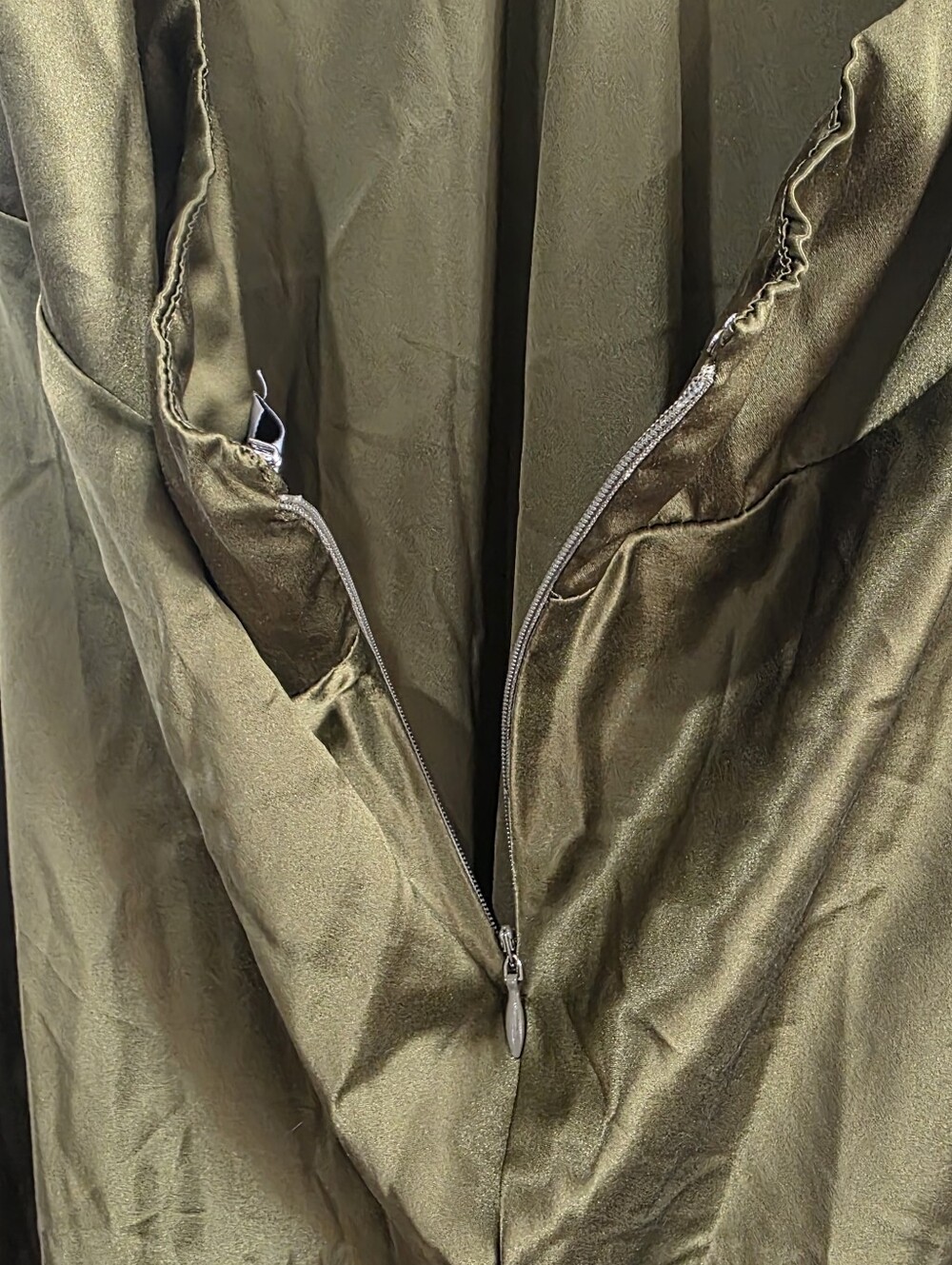 NWT Reformation Daniela Silk Dress Maxi Pear - Picture 5 of 9